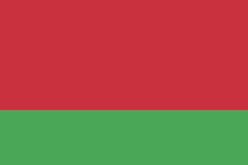 Flag of Belarus with red and green.