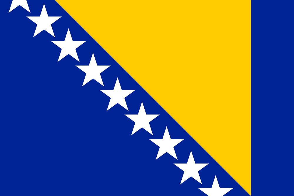 Flag of Bosnia and Herzegovina, stars, triangles.
