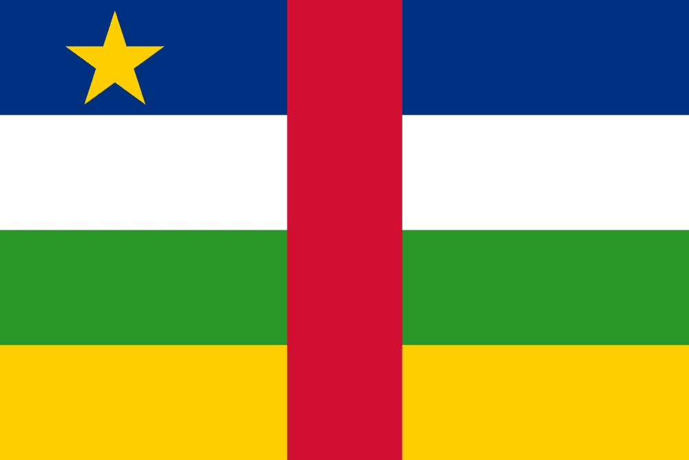 Central African Republic national flag design.