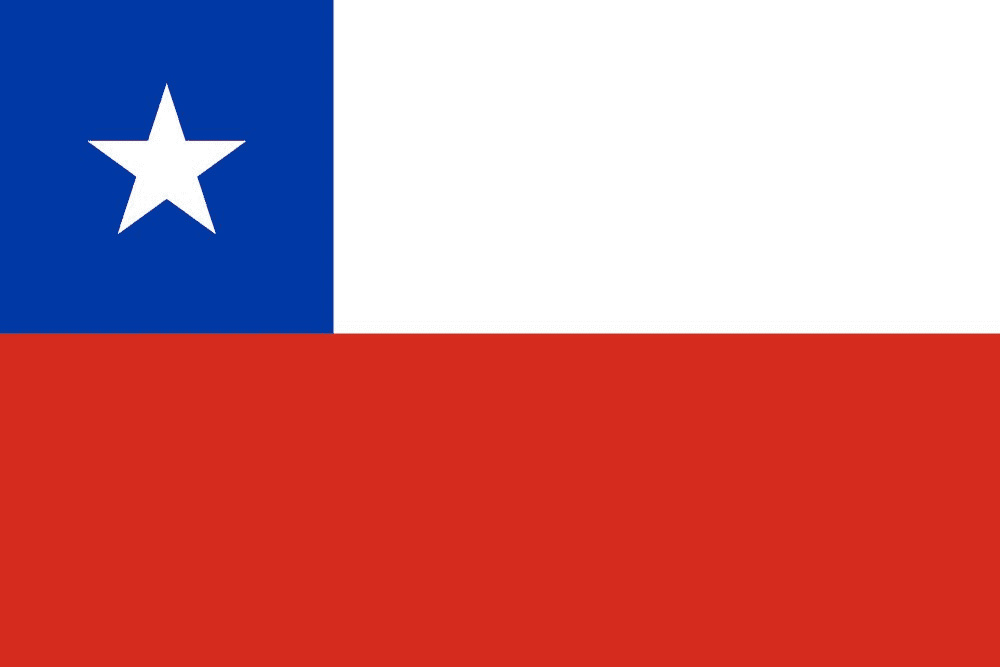 Flag of Chile with star and stripes.