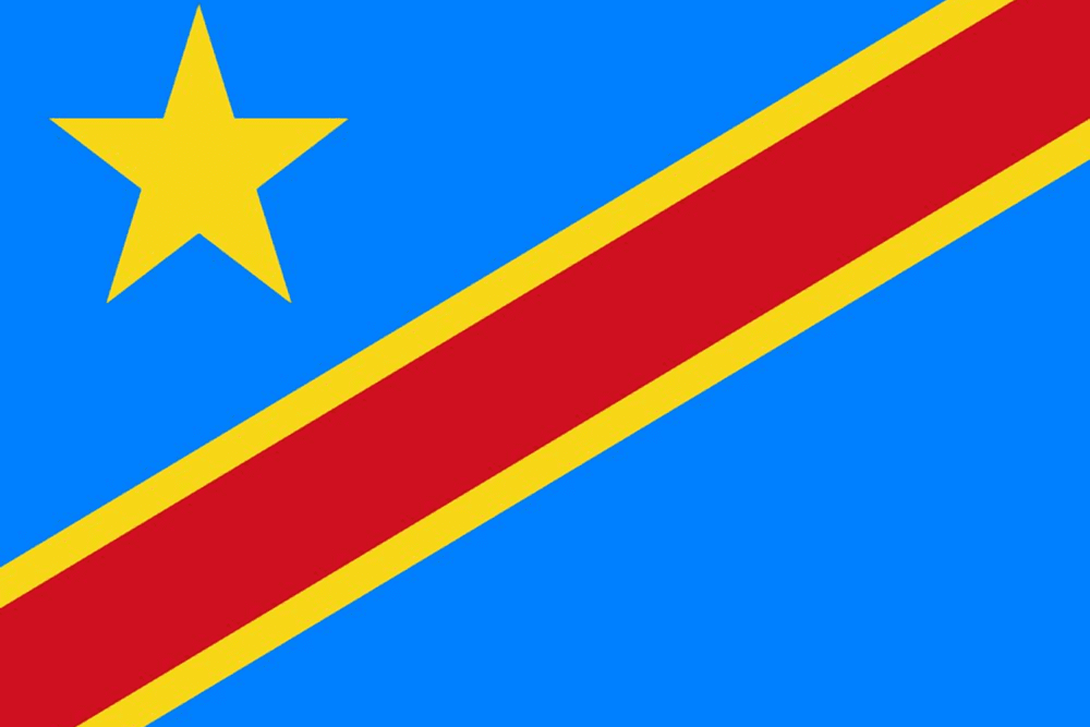 Flag of the Democratic Republic of Congo.
