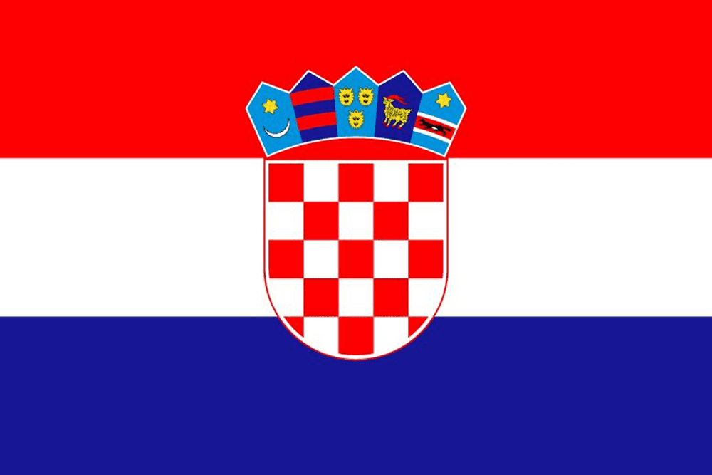 Flag of Croatia with coat of arms.