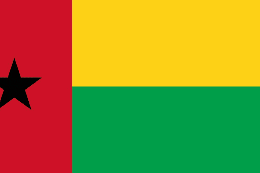 Flag of Guinea-Bissau with star.