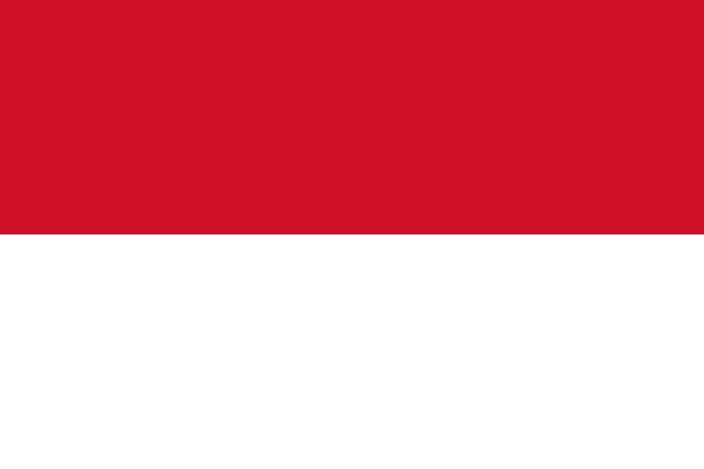 Red and white horizontal striped flag.