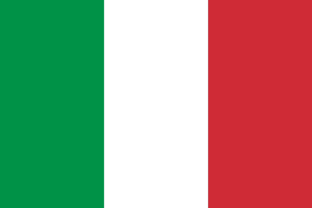 Flag of Italy with vertical stripes.
