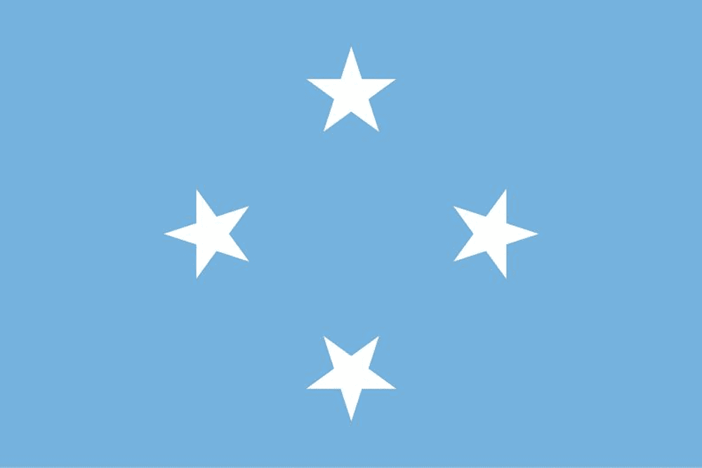 Blue flag with four white stars.