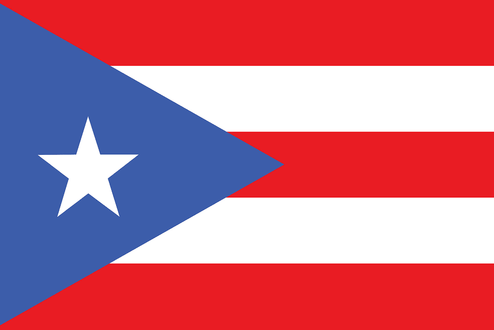 Flag of Puerto Rico with star.