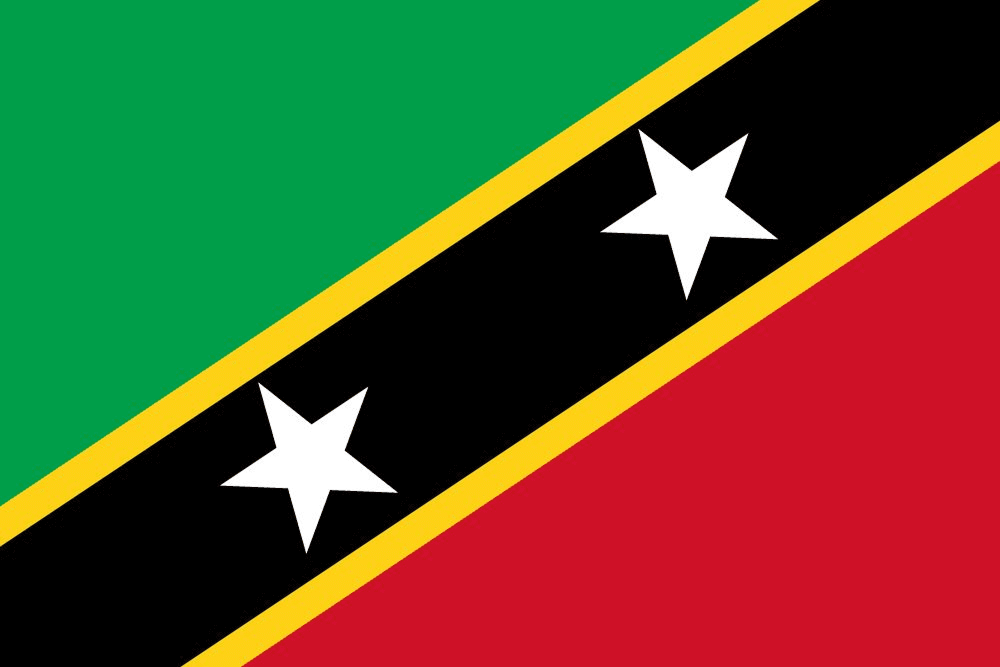 Flag of Saint Kitts and Nevis.
