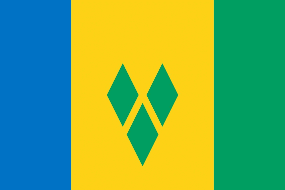 Flag of Saint Vincent and the Grenadines.