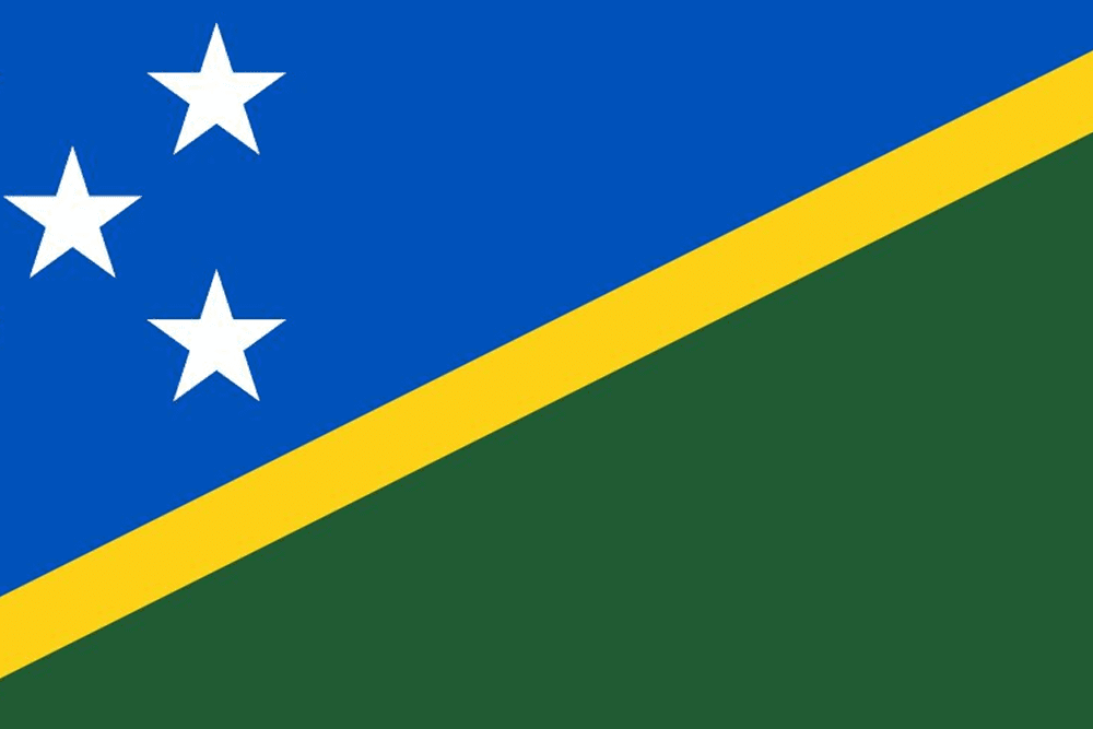 Flag of the Solomon Islands with stars.