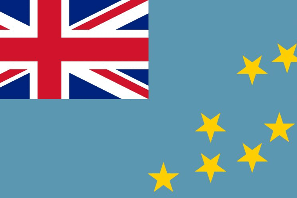 Flag of Tuvalu with Union Jack.